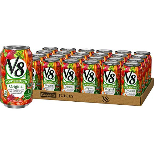 V8 Original Low Sodium 100% Vegetable Juice, 11.5 FL Oz. Can (Pack of 24)