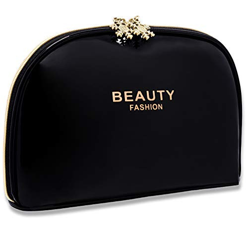 Makeup Bag For Travel Clutch Purse,PU Leather Cosmetic Bags Waterproof Toiletries Bag,Handy Storage Bag With Zipper, Portable Cosmetic Pouch Makeup Organizer for Women-Girls