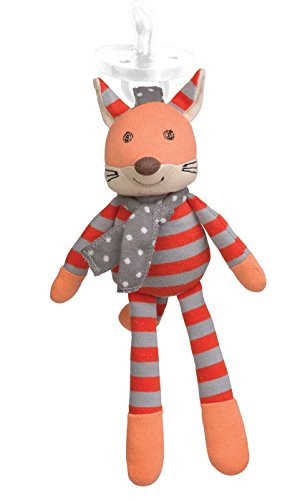 Apple Park Organic Farm Buddies - Frenchy Fox Pacifier Buddy, Baby Toy for Newborns and Infants - Hypoallergenic, 100% Cotton
