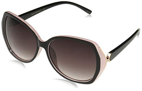 Southpole 1013SP Round Sunglasses, Black/Pink, 70 mm