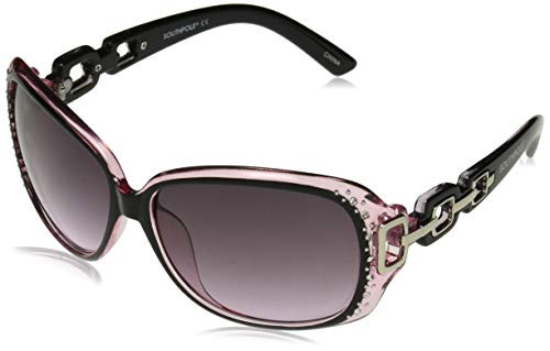 Southpole 1017SP Round Sunglasses, Black Pink, 70 mm