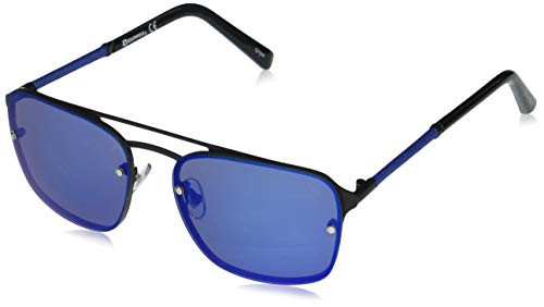 Southpole 5039SP Rectangular Sunglasses, Matte Black, 55 mm