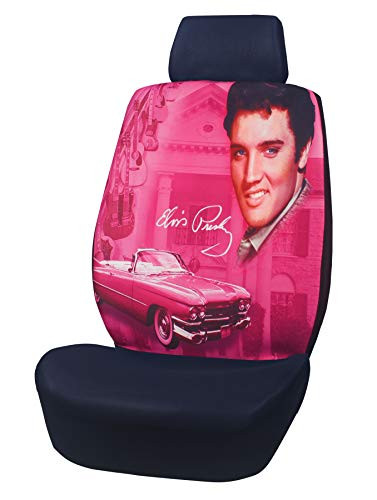 Midsouth Products Elvis Presley Pink with Guitars Universal Auto Seat Cover - 1 Pc