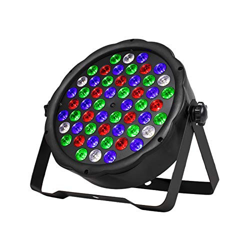 DJ Par Lights, 54x3W LED Par Light RGBW DMX Wash Lights,Color Changing Sound Activated Church Stage Lights for Party Wedding Concert