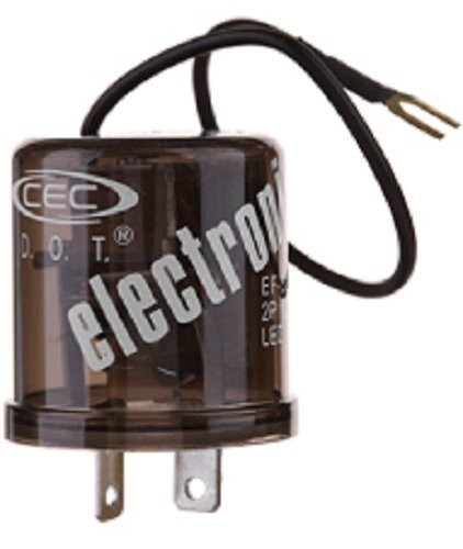 CEC Industries EF32RL Electronic Turn Signal Flasher Relay, LED Compatible, 2 + Ground Wire Prongs, 12 Volts