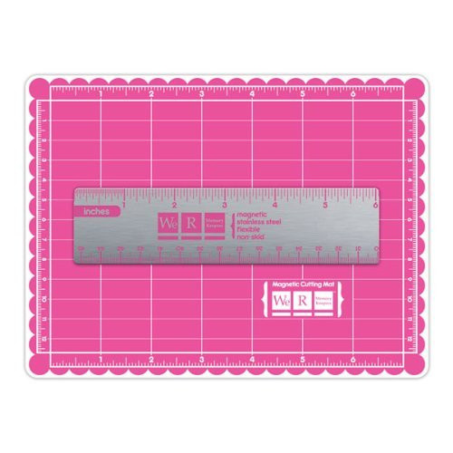 We R Memory Keepers 7 by 5-Inch Magnetic Mat and 6-Inch Ruler, Mini