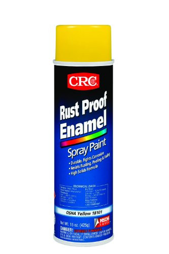 CRC Rust Proof Enamel Spray Paint, 15 oz Aerosol Can, OSHA Yellow
