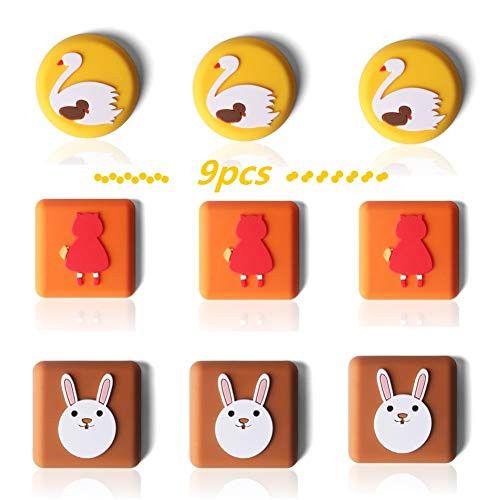 Door Knob Stopper for Wall,1.95 in Diameter Silicon Wall Protectors Self Adhesive Door Stopper Door Handle Bumper Guard Stopper Rubber Stop(Multicolored 6pcs)