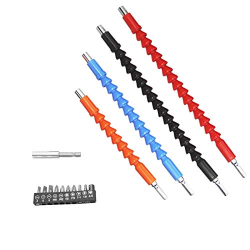 6 Pack Flexible Drill Extension - Flexible Extension Shaft, Drill Bit Extension, Extension Screwdriver Bits for Connect Drive Shaft Tip Drill Bit Kit Adaptor 6 Pack Flexible Drill Extension - Flexible Extension Shaft, Drill Bit Extension, Extension Screwdriver Bits for Connect Drive Shaft Tip Drill Bit Kit Adaptor