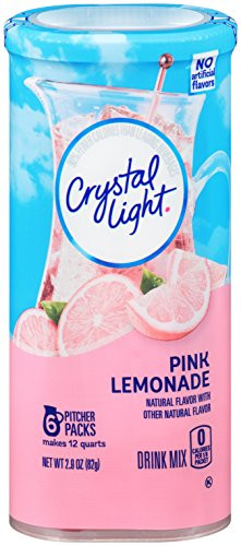 Crystal Light Pink Lemonade Drink Mix (36 Pitcher Packets, 6 Canisters of 6)