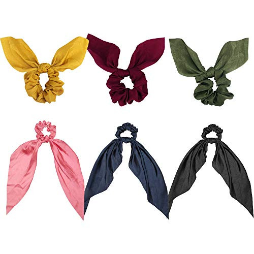 6 Packs Scrunchies for Hair, Taomoder Silk Hair Scrunchies for Women Hair Ties Bowknot Scrunchies for Hair Ponytail Holder Fashion Hair Scarf Scrunchie Bunny Ear Scrunchies 6 Packs Scrunchies for Hair, Taomoder Silk Hair Scrunchies for Women Hair Ties Bowknot Scrunchies for Hair Ponytail Holder Fashion Hair Scarf Scrunchie Bunny Ear Scrunchies