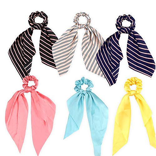 6 Packs Scrunchies for Hair, Taomoder Silk Hair Scrunchies for Women Hair Ties Bowknot Scrunchies for Hair Ponytail Holder Fashion Hair Scarf Cute Scrunchies for Hair 6 Packs Scrunchies for Hair, Taomoder Silk Hair Scrunchies for Women Hair Ties Bowknot Scrunchies for Hair Ponytail Holder Fashion Hair Scarf Cute Scrunchies for Hair