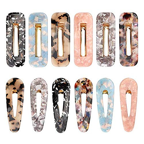 Amcami Acrylic Resin Hair Clips Fashion Geometric Alligator Hair Barrettes for Women Hair legs Accessories 12 pcs Amcami Acrylic Resin Hair Clips Fashion Geometric Alligator Hair Barrettes for Women Hair legs Accessories 12 pcs