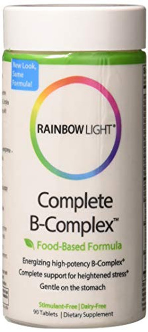Rainbow Light - Complete B-Complex, 90 Count, Food Based, Energy Support