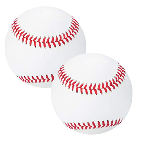 XJSGS Baseballs Competition Grade Youth Baseballs Official League Recreational Use Baseballs 9 inch Autograph Baseballs C-Level First Layer Cowhide Baseball (2-Pack)
