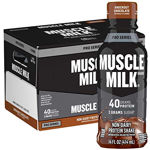 Muscle Milk Pro Series Protein Shake, Knockout Chocolate, 32g Protein, 14 Fl Oz, 12 Pack