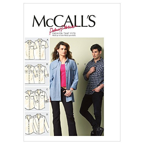 McCall Patterns M6613XM0 Misses'/Men's Shirts Sewing Pattern, Size XM (SML-MED-LRG) McCall Patterns M6613XM0 Misses'/Men's Shirts Sewing Pattern, Size XM (SML-MED-LRG)