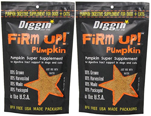 Diggin' Your Dog Firm Up Pumpkin Super Supplement for Digestive Tract Health for Dogs, 4-Ounce - 2 Pack Diggin' Your Dog Firm Up Pumpkin Super Supplement for Digestive Tract Health for Dogs, 4-Ounce - 2 Pack
