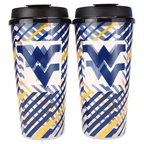 Whirley Drink Works NCAA 32oz Bolt Large Travel Tumbler Cups w/Lids 2-Pack (West Virginia Mountianeers Whirley Drink Works NCAA 32oz Bolt Large Travel Tumbler Cups w/Lids 2-Pack (West Virginia Mountianeers