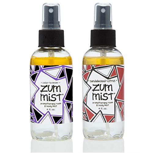 Indigo Wild Zum Mist Aromatherapy Room & Body Spray, 4 fl oz: Cedar-Lavender and Sandalwood-Citrus