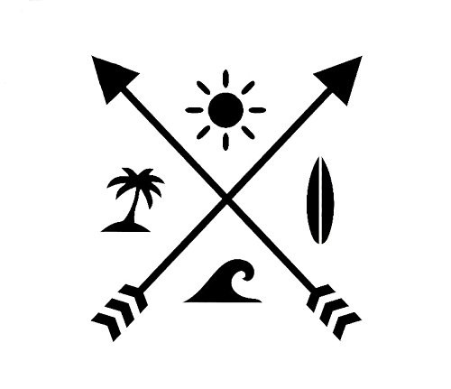 CCI Beach Arrow Wanderlust Decal Vinyl Sticker|Cars Trucks Vans Walls Laptop|Black |5.5 x 5.25 in|CCI1775 CCI Beach Arrow Wanderlust Decal Vinyl Sticker|Cars Trucks Vans Walls Laptop|Black |5.5 x 5.25 in|CCI1775