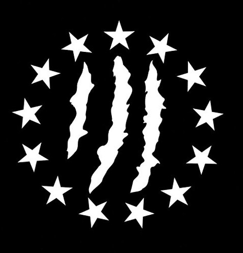 CCI Three Percenter 3% 2nd Amendment Molon Labe Decal Vinyl Sticker|Cars Trucks Vans Walls Laptop|White |5.5 x 5.5 in|CCI1804