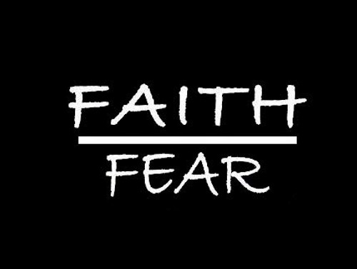CCI Faith Over Fear Belief Decal Vinyl Sticker|Cars Trucks Vans Walls Laptop|White |5.5 x 2.5 in|CCI1985
