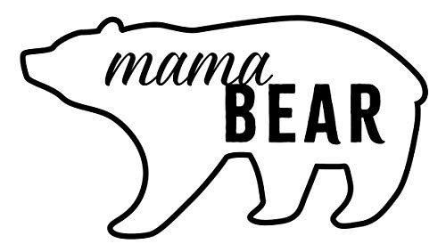 Creative Concepts Ideas Mama Bear CCI Decal Vinyl Sticker|Cars Trucks Vans Walls Laptop|Black|5.5 x 3.0 in|CCI2363