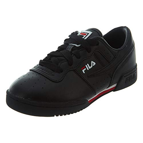 Fila boys Fila Original Fitness Big Kids Sneaker, Black/White/Fila Red, 6.5 Big Kid US