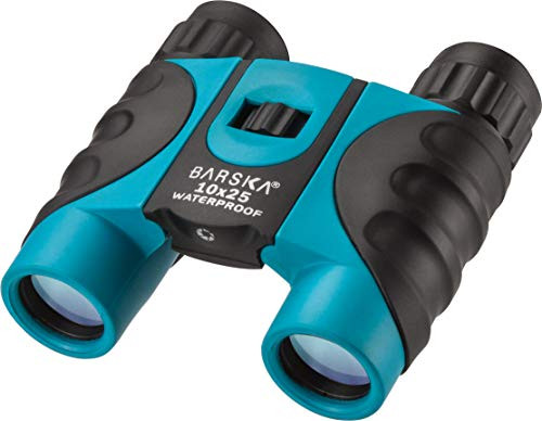BARSKA 10x25mm Blue Waterproof Compact Binoculars