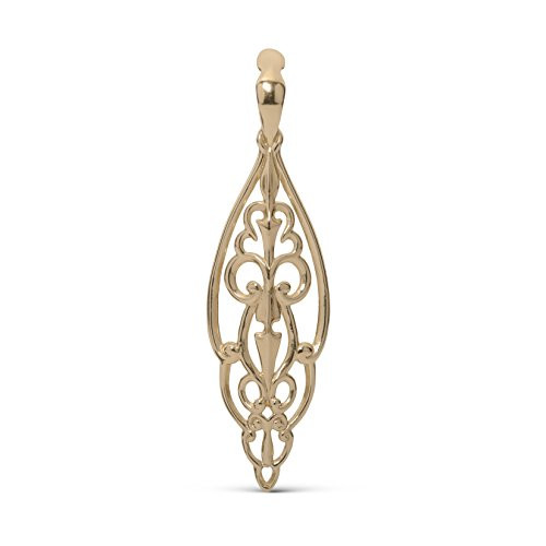 Carolyn Pollack Sterling Silver 14k Yellow Gold Plated Open Work Filigree Pendant Enhancer