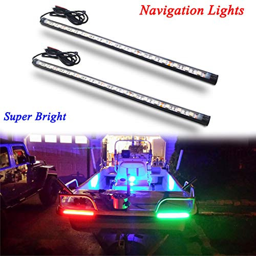 Boaton Marine Boat Led Navigation Lights, Green and Red Boat Lights, Boat Bow Lights IP67 Waterproof for Pontoon Boat Dinghy Kayak Yacht Vessel