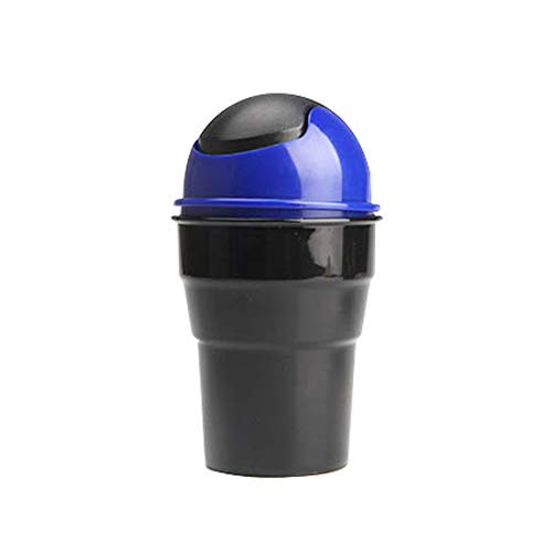 YIOVVM Car Garbage Can, Car Auto Garbage Trash Can Blue