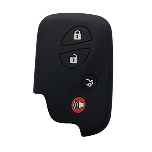 Silicone Cover Protector Case fit for Lexus GS430 GS300 IS350 IS250 LS460 GS450h GS350 ES350 LS600h IS350 IS250 LX570 RX450h RX350 HS250h Lexus 4 Buttons Smart Remote Key Fob (Black) Silicone Cover Protector Case fit for Lexus GS430 GS300 IS350 IS250 LS460 GS450h GS350 ES350 LS600h IS350 IS250 LX570 RX450h RX350 HS250h Lexus 4 Buttons Smart Remote Key Fob (Black)