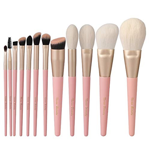 Neria Makeup Brushes 12PCS Eye Shadows Powder Brushes Cosmetic Tools Synthetic Fiber Bristles Professional Makeup brushes Set Neria Makeup Brushes 12PCS Eye Shadows Powder Brushes Cosmetic Tools Synthetic Fiber Bristles Professional Makeup brushes Set