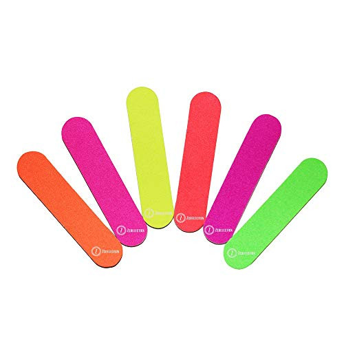 Colorful Neon Girly Mini Emery Board Nail Files (1 DOZEN) ZMOI