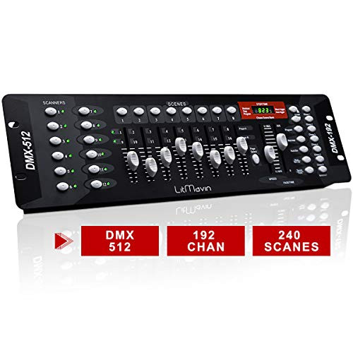 LitMavin Light Controller Beginner Level DMX 512 Controller 192CH for Stage Lights, DJ Lights, Disco Lights