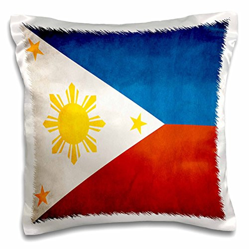 3dRose Philippines flag - pillow Case, 16 by 16-Inch (pc_28282_1)