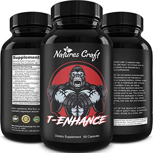 Best Natural Testosterone Booster for Men - Male Enhancement Supplement Estrogen Blocker Energy Pills for Enlargement Muscle Builder Fat Burner and Mood Boost - Male Enhancing Energy Supplement