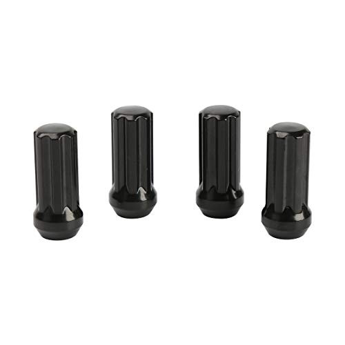 Dynofit 14mmx1.5 Wheel Lug Nuts,4X Black M14x1.5 Lug Nut,Conical/Cone Bulge Seat