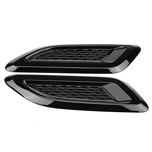 KIMISS Exterior Hood Air Vent Outlet Wing Trim for Land Rover Range Rover Evoque 2012-2018(Black)