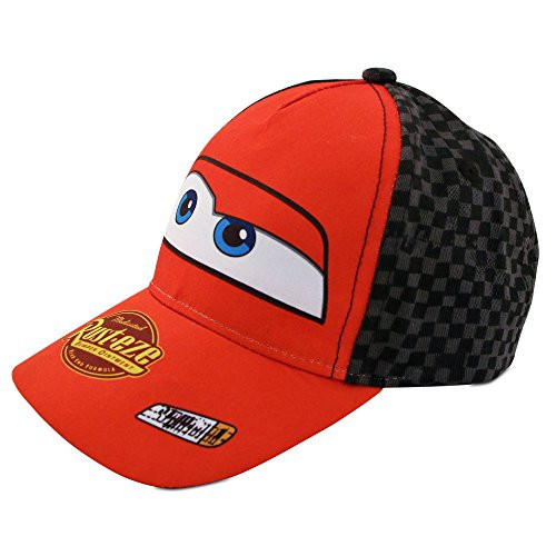 Disney Boys Cars Lightning McQueen Cotton Baseball Cap, Ages 4-7, Cars Red with Black Disney Boys Cars Lightning McQueen Cotton Baseball Cap, Ages 4-7, Cars Red with Black