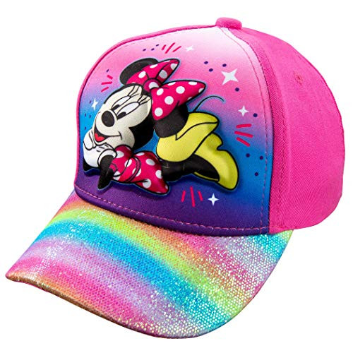 Disney Little Girls Minnie Mouse Character 3D Pop Baseball Cap, Age 4-7 Pink