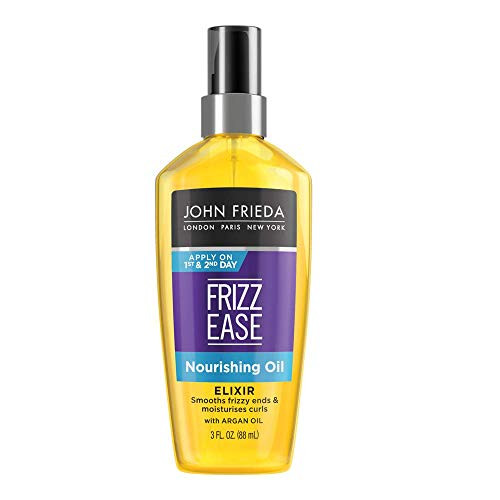 John Frieda Frizz Ease Nourishing Elixir Oil, 3 Ounces, Healthy Moisture for Unmanageable Hair, Infused with Argan Oil, Heat Protectant