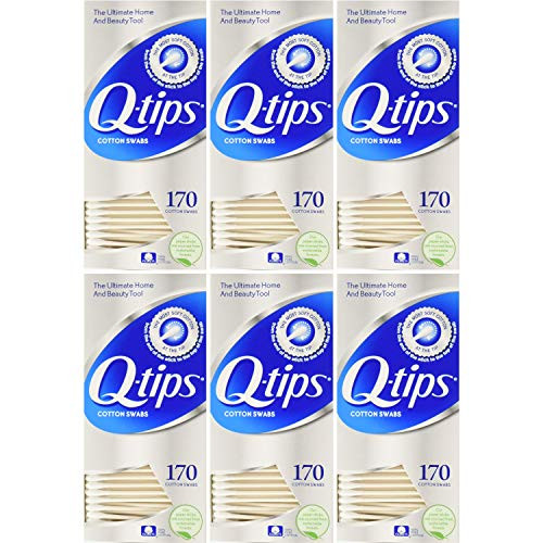 Q-tips Cotton Swabs 170 Count each (Value Pack of 6)