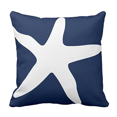 Emvency Throw Pillow Cover Nautical Navy Blue and White Living Decorative Pillow Case Home Decor Square 18 x 18 Inch Pillowcase Emvency Throw Pillow Cover Nautical Navy Blue and White Living Decorative Pillow Case Home Decor Square 18 x 18 Inch Pillowcase