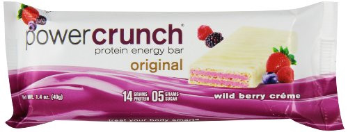 Bionutritional Power Crunch Protein Energy Bars, Wild Berry Creme, Bars, 1.4 Ounce (12 Count)