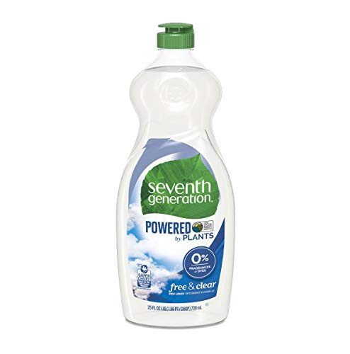 Seventh Generation Dish Liquid Soap, Free & Clear, 25 Oz, Pack of 6