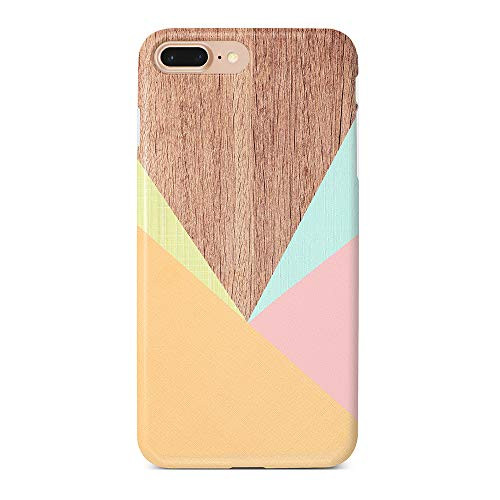 Obbii Case for iPhone 7 Plus/ 8 Plus/6 Plus/6S Plus Wood Geometric Shockproof Slim TPU Flexible Soft Silicone Protective Durable Cover Case Compatible with iPhone 7 Plus/8 Plus/6/6S Plus(5.5")