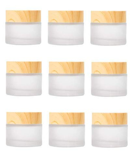 Healthcom 10 Pack 15ml/15g Empty Jars Frosted Glass Cream Jar Bottle with Wood Grain Lid Makeup Cosmetic Containers Refillable Glass Jar Pot for Lotion Face Cosmetic Eye Cream Healthcom 10 Pack 15ml/15g Empty Jars Frosted Glass Cream Jar Bottle with Wood Grain Lid Makeup Cosmetic Containers Refillable Glass Jar Pot for Lotion Face Cosmetic Eye Cream